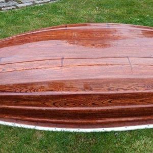 6ft Pram Dinghy Pond/ Lake Rowing Boat Wood Effect